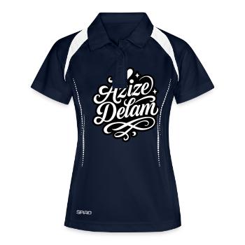 Azize Delam Amour persan - Polo respirant Femme - marine/blanc - Devant