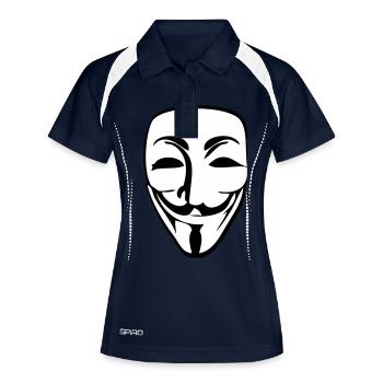 Anonymous - Polo respirant Femme - marine/blanc - Devant