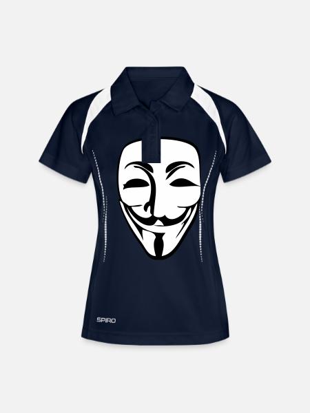 Anonymous - Polo respirant Femme - marine/blanc