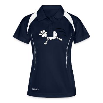 saut de mouton - Polo respirant Femme - marine/blanc - Devant