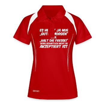 Good morning, Shut up - Women's Polo breathable - red/white - Front