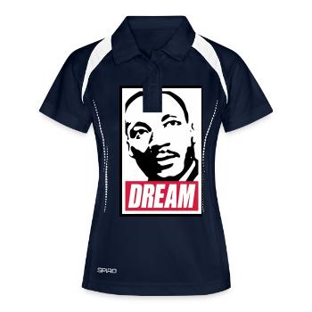 Obey x Dream MLK - Frauen Polo atmungsaktiv - Navy/Weiß - Vorne