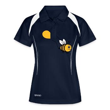 Happy Balloon Bee Comic - Women's Polo breathable - navy/white - Front
