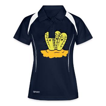 3 Cacti Friends Cactus Faces Prickly Desert - Women's Polo breathable - navy/white - Front