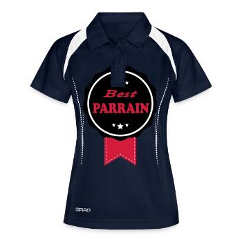 BEST PARRAIN - Polo respirant Femme - marine/blanc - Devant