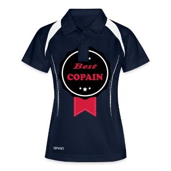 BEST COPAIN - Polo respirant Femme - marine/blanc - Devant