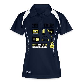 Vintage Edition Music - Women's Polo breathable - navy/white - Front