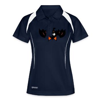 Monstamoon - CrazyBatimon - Frauen Polo atmungsaktiv - Navy/Weiß - Vorne
