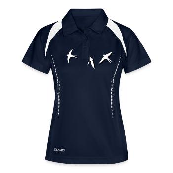 Schwalbe - Frauen Polo atmungsaktiv - Navy/Weiß - Vorne