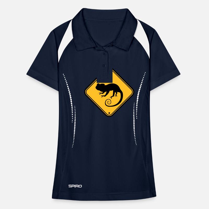 shield note caution warning caution danger con Women's Polo breathable