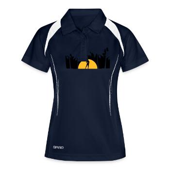 Palm Hot Girl - Polo respirant Femme - marine/blanc - Devant