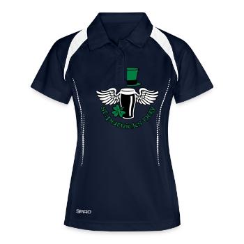st_patricks_beer - Polo respirant Femme - marine/blanc - Devant