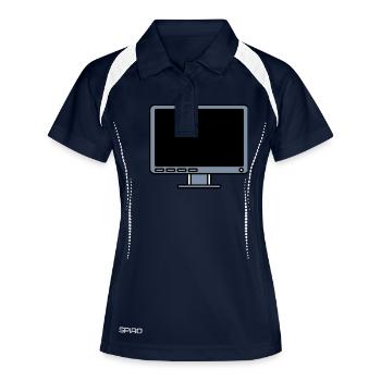 Icon Logo Computer Screen - Women's Polo breathable - navy/white - Front