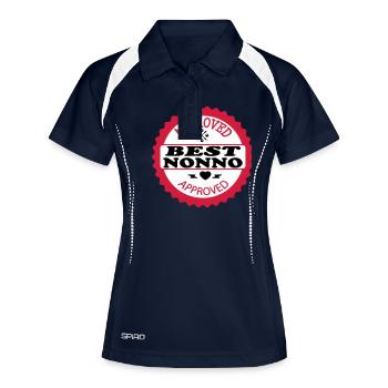 APPROVED BEST NONNO - Polo respirant Femme - marine/blanc - Devant