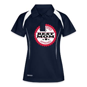 APPROVED BEST MOM - Polo respirant Femme - marine/blanc - Devant