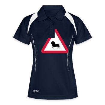 Caution Lion Warning - Women's Polo breathable - navy/white - Front