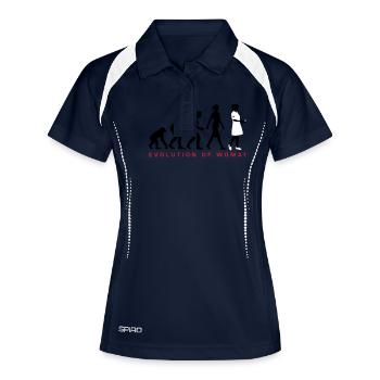 evolution_krankenschwester_122012_c_3c - Frauen Polo atmungsaktiv - Navy/Weiß - Vorne