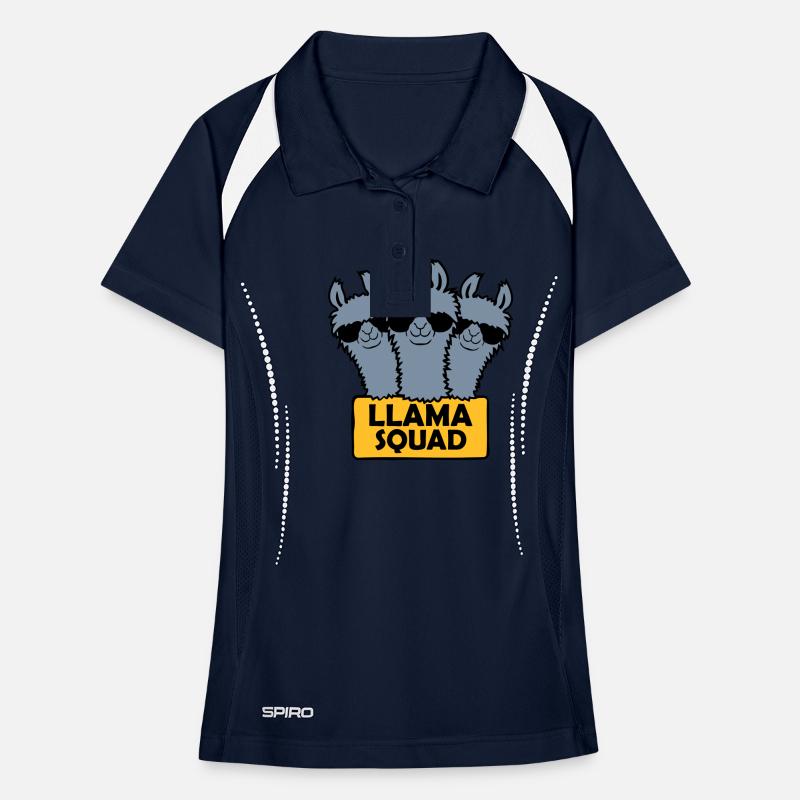 Conception de l’équipe Llama Squad Polo respirant Femme