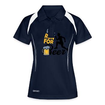 Run for Beer - Women's Polo breathable - navy/white - Front