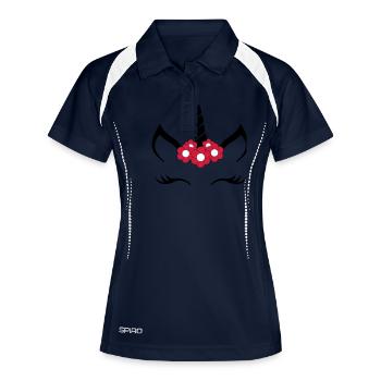 flowers Unicorn - Women's Polo breathable - navy/white - Front