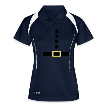 belt - Frauen Polo atmungsaktiv - Navy/Weiß - Vorne