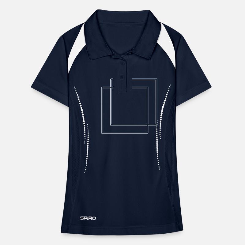 Lines square dashes Women's Polo breathable