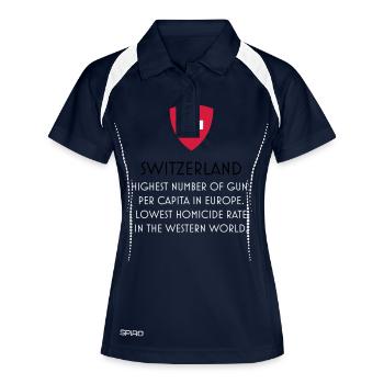 Gun control Swiss - Women's Polo breathable - navy/white - Front