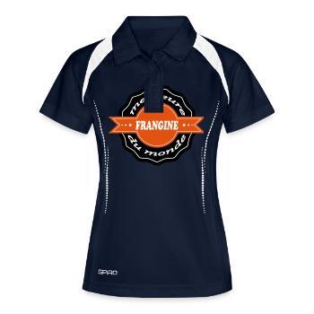 Beste FRANFINE - Frauen Polo atmungsaktiv - Navy/Weiß - Vorne
