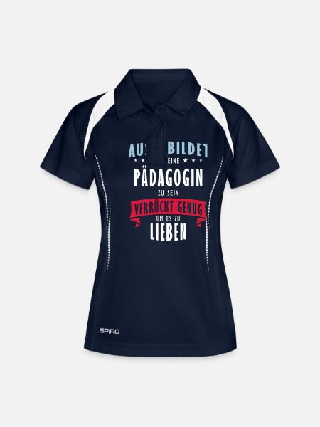 Pädagogin Beruf - Geschenk - Frauen Polo atmungsaktiv - Navy/Weiß