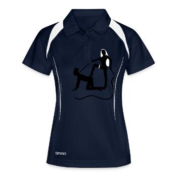 Wedding marriage bachelor bachelor party sex slave - Women's Polo breathable - navy/white - Front