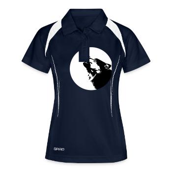 Wolf - Frauen Polo atmungsaktiv - Navy/Weiß - Vorne