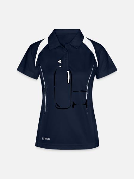 Milk Bottle Glass - Women's Polo breathable - navy/white