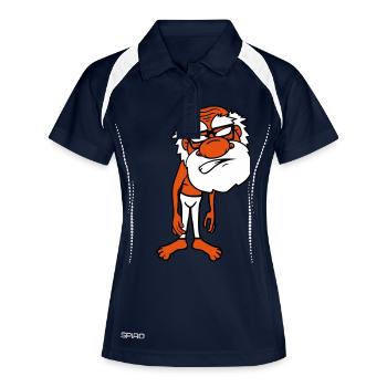 lustig duenn boese veraergert wuetend sauer schlec - Frauen Polo atmungsaktiv - Navy/Weiß - Vorne
