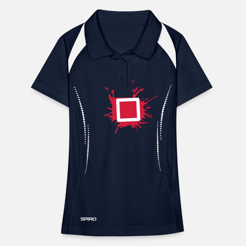 square drop X triangle icons controller game Women's Polo breathable