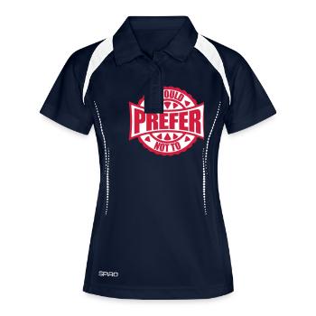 Je préfère ne pas - Polo respirant Femme - marine/blanc - Devant