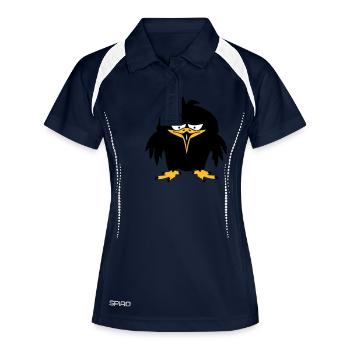 aigle bébé / baby eagle (c, 3c) - Polo respirant Femme - marine/blanc - Devant