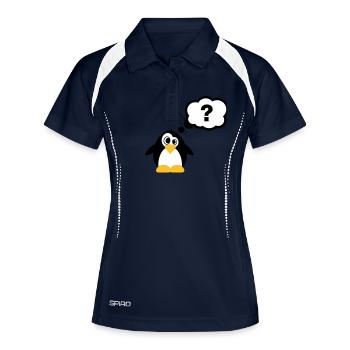 pinguin_frage_f3 - Women's Polo breathable - navy/white - Front