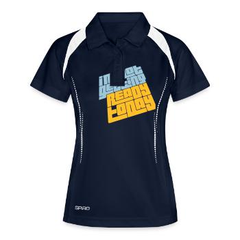 not getting ready today - Women's Polo breathable - navy/white - Front