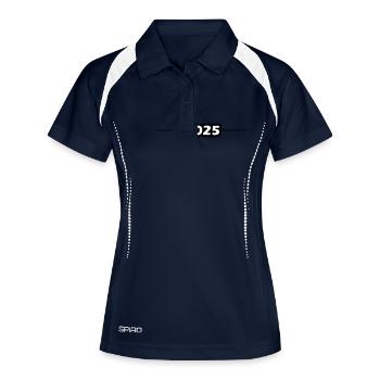 Année 2025 - Polo respirant Femme - marine/blanc - Devant