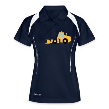 Radlader - Frauen Polo atmungsaktiv - Navy/Weiß - Vorne