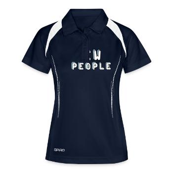 Les gens sont stupides. - Polo respirant Femme - marine/blanc - Devant