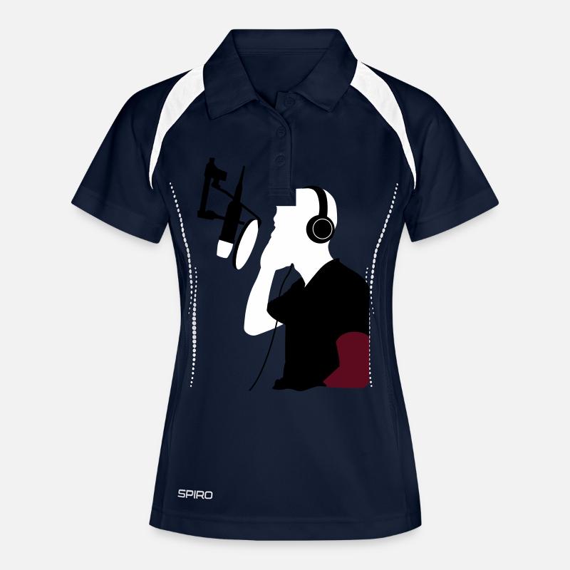 record - Women's Polo breathable - navy/white