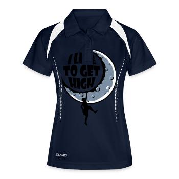 like to get high - Women's Polo breathable - navy/white - Front