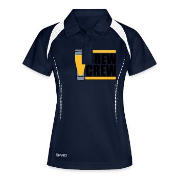 Beer Glass Brew Crew disant - Polo respirant Femme - marine/blanc - Devant