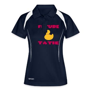 FUTURE TATIE TANTE - Polo respirant Femme - marine/blanc - Devant