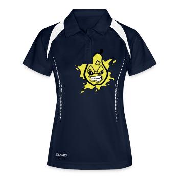 Angry pear - Frauen Polo atmungsaktiv - Navy/Weiß - Vorne