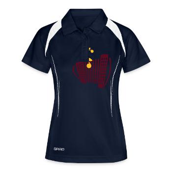 Harmonika - Frauen Polo atmungsaktiv - Navy/Weiß - Vorne