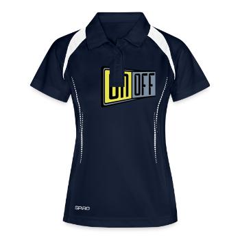 Interrupteur d’arrêt - Polo respirant Femme - marine/blanc - Devant