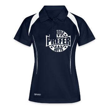Je préfère ne pas - Polo respirant Femme - marine/blanc - Devant