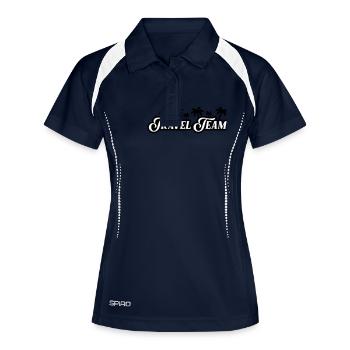Équipe de voyage Palmiers - Polo respirant Femme - marine/blanc - Devant